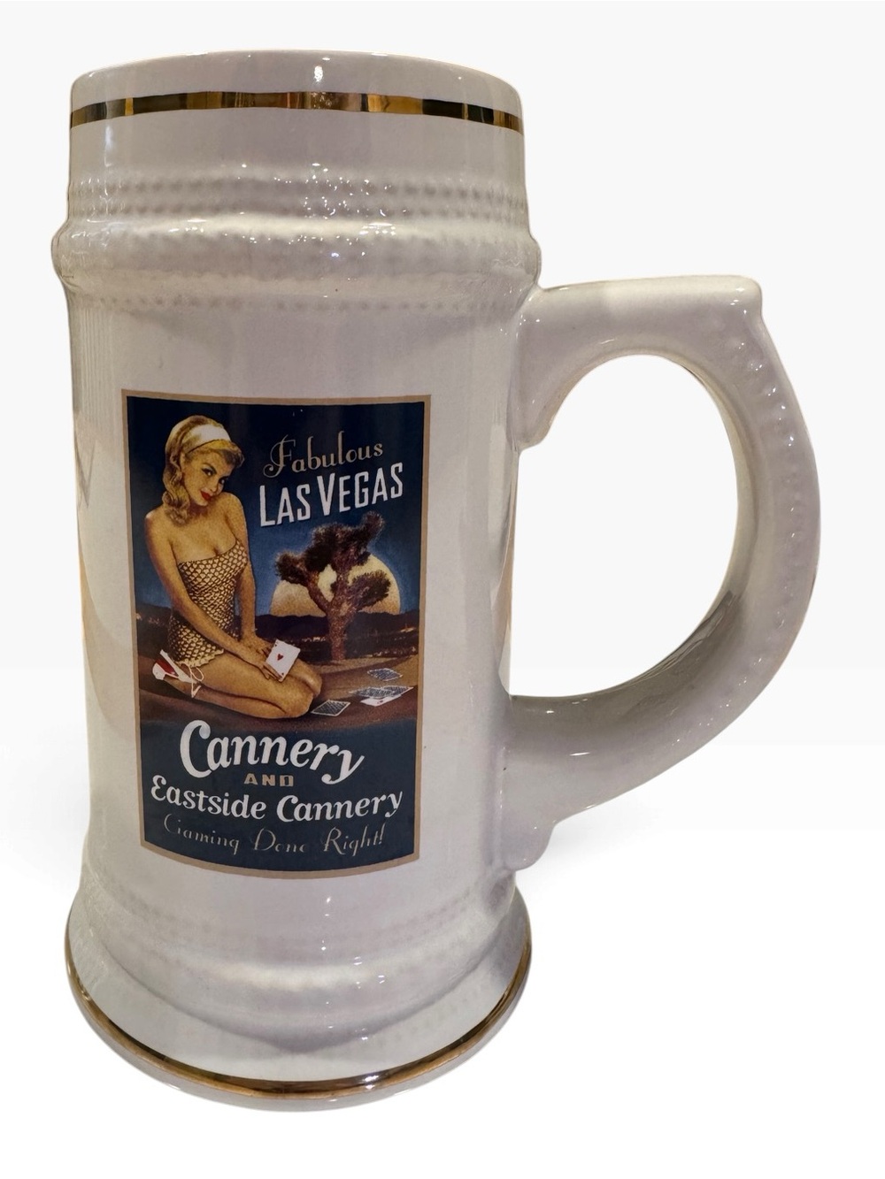 Eastside Cannery Las Vegas Pinup Beer Stein Ceramic Large